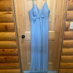 Blue formal dress used for a wedding